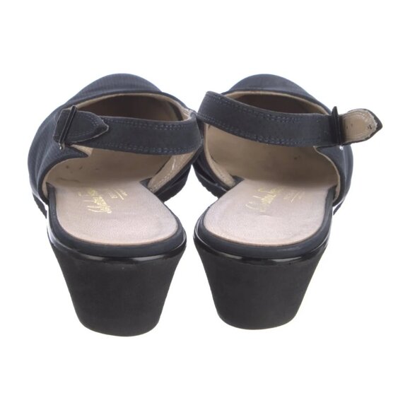 Salvatore Ferragamo Blue Suede Sling Back Pump Women's Sz 7.5B - good pre-owned - Picture 5 of 8